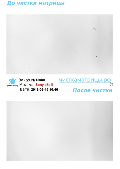 Чистка матрицы Sony a7s II Чистка матрицы Sony a7s II