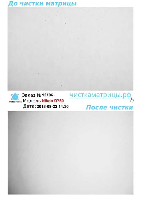 Чистка матрицы Nikon D750 Чистка матрицы Nikon D750
