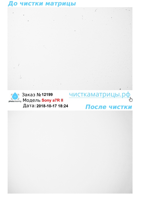 Чистка матрицы Sony a7R II Чистка матрицы Sony a7R II