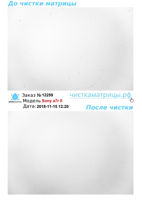 Чистка матрицы Sony a7r II Чистка матрицы Sony a7r II