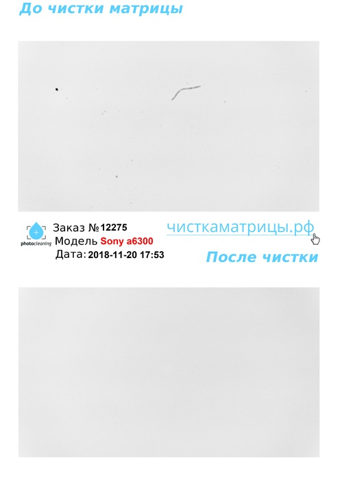 Чистка матрицы Sony a6300 Чистка матрицы Sony a6300