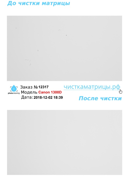 Чистка матрицы Canon 1300D Чистка матрицы Canon 1300D