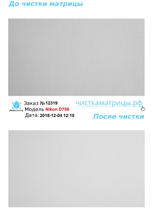 Чистка матрицы Nikon D750 Чистка матрицы Nikon D750