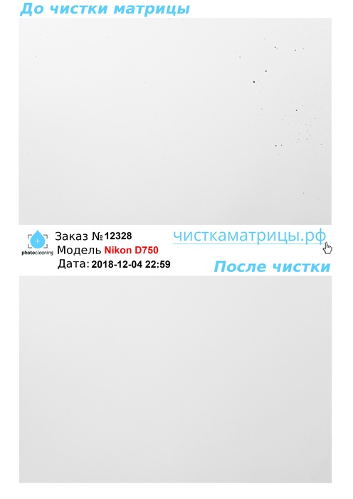 Чистка матрицы Nikon D750 Чистка матрицы Nikon D750