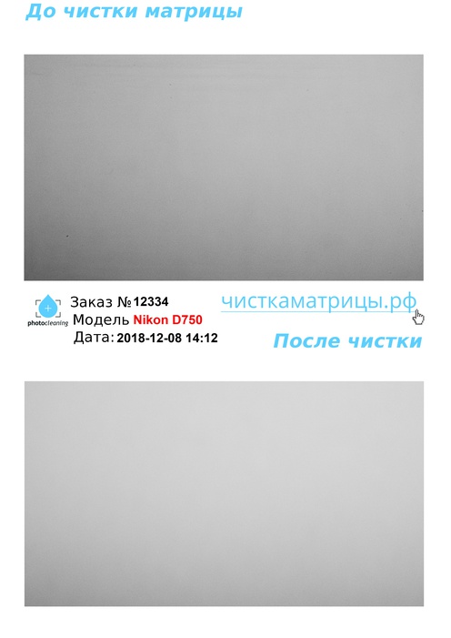 Чистка матрицы Nikon D750 Чистка матрицы Nikon D750