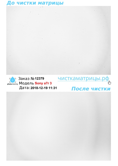 Чистка матрицы Sony a7r 3 Чистка матрицы Sony a7r 3