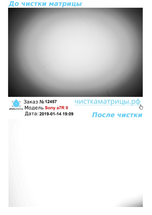 Чистка матрицы Sony a7R II Чистка матрицы Sony a7R II