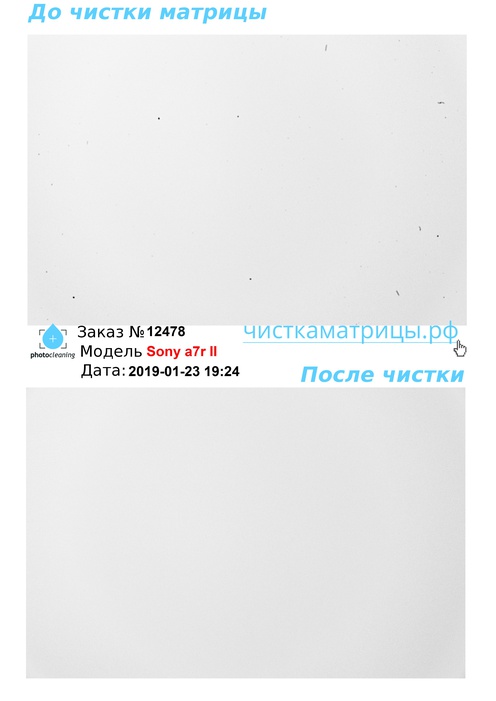 Чистка матрицы Sony a7r II Чистка матрицы Sony a7r II