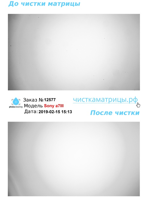 Чистка матрицы Sony a7III Чистка матрицы Sony a7III