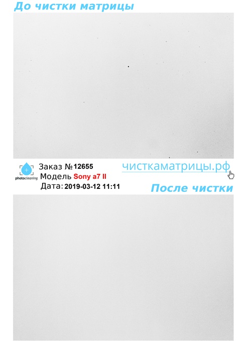 Чистка матрицы Sony a7 II Чистка матрицы Sony a7 II