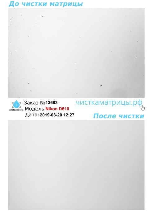 Чистка матрицы Nikon D610 Чистка матрицы Nikon D610