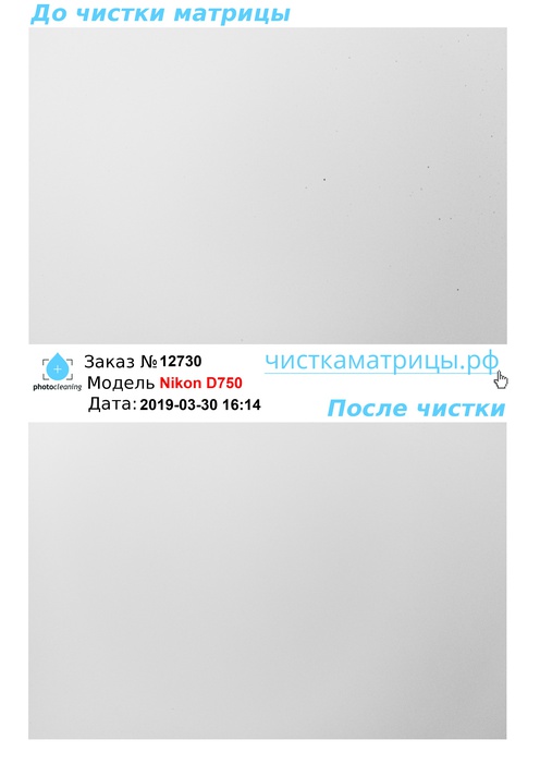 Чистка матрицы Nikon D750 Чистка матрицы Nikon D750