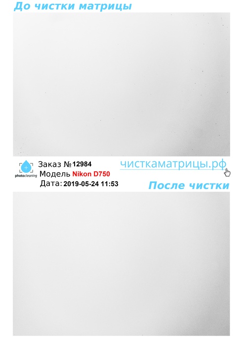 Чистка матрицы Nikon D750 Чистка матрицы Nikon D750