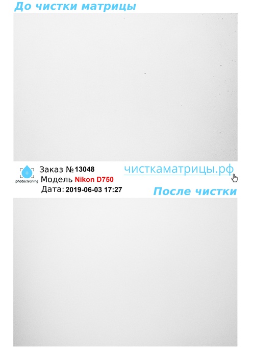 Чистка матрицы Nikon D750 Чистка матрицы Nikon D750
