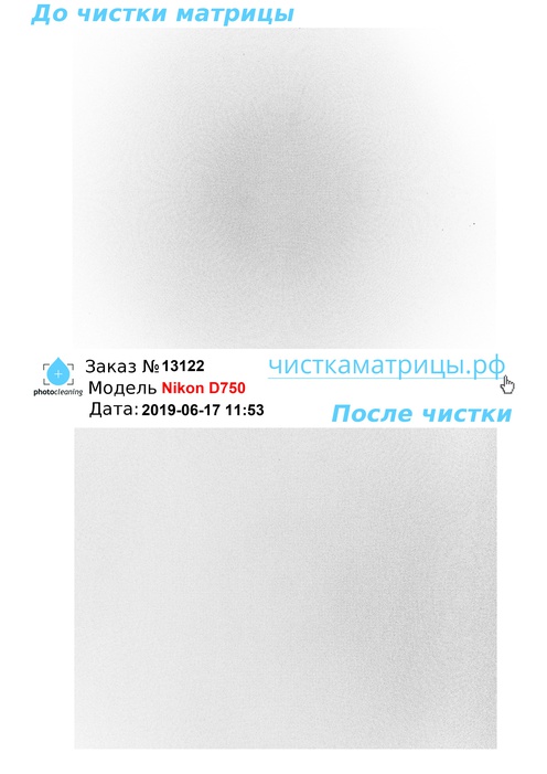 Чистка матрицы Nikon D750 Чистка матрицы Nikon D750