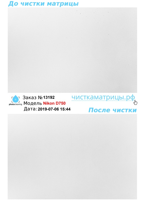 Чистка матрицы Nikon D750 Чистка матрицы Nikon D750