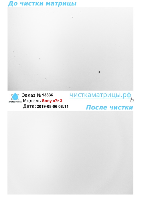 Чистка матрицы Sony a7r 3 Чистка матрицы Sony a7r 3