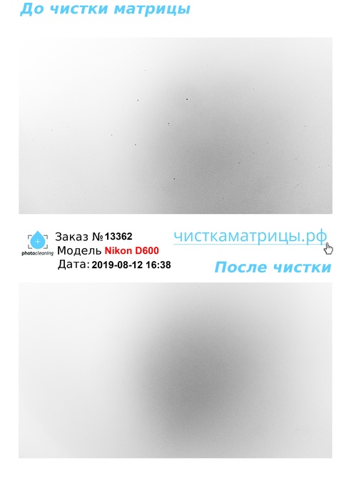 Чистка матрицы Nikon D600 Чистка матрицы Nikon D600