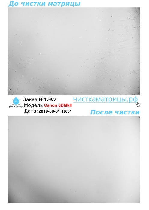 Чистка матрицы Canon 6DMkII Чистка матрицы Canon 6DMkII