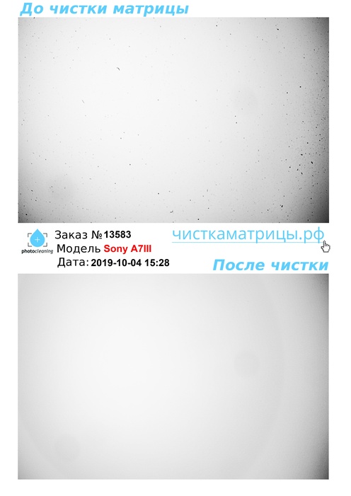 Чистка матрицы Sony A7III Чистка матрицы Sony A7III