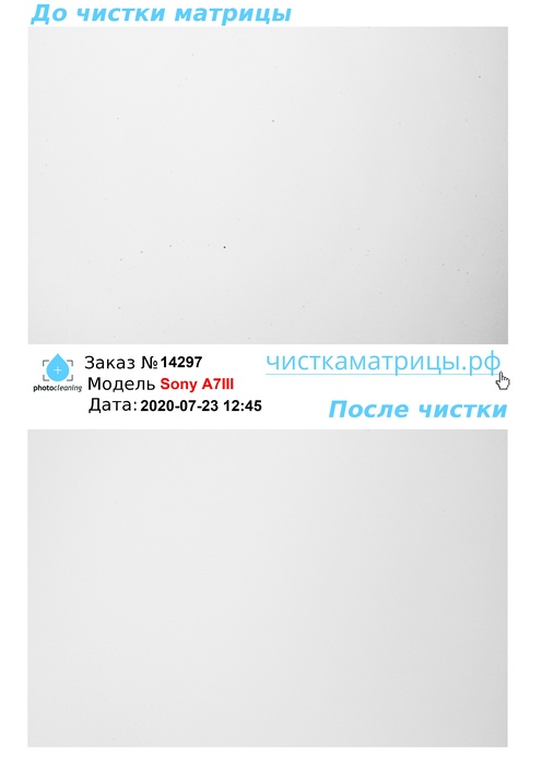 Чистка матрицы Sony A7III Чистка матрицы Sony A7III