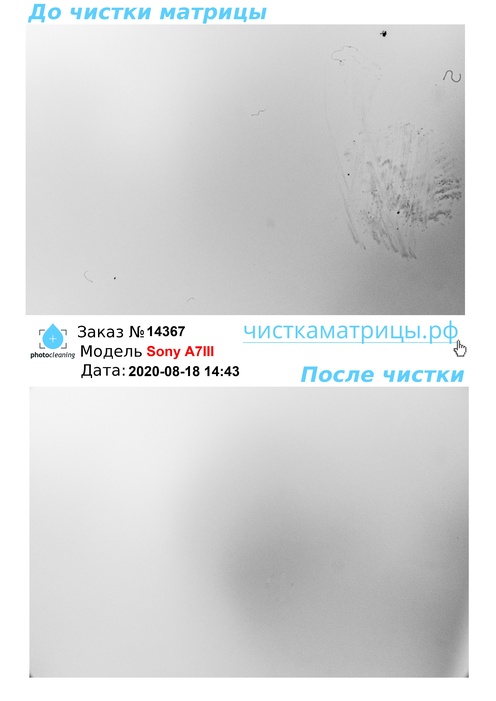 Чистка матрицы Sony A7III Чистка матрицы Sony A7III