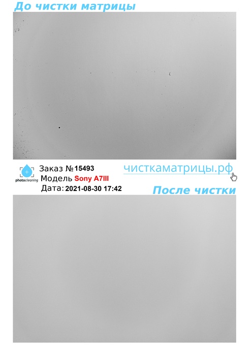 Чистка матрицы Sony A7III Чистка матрицы Sony A7III